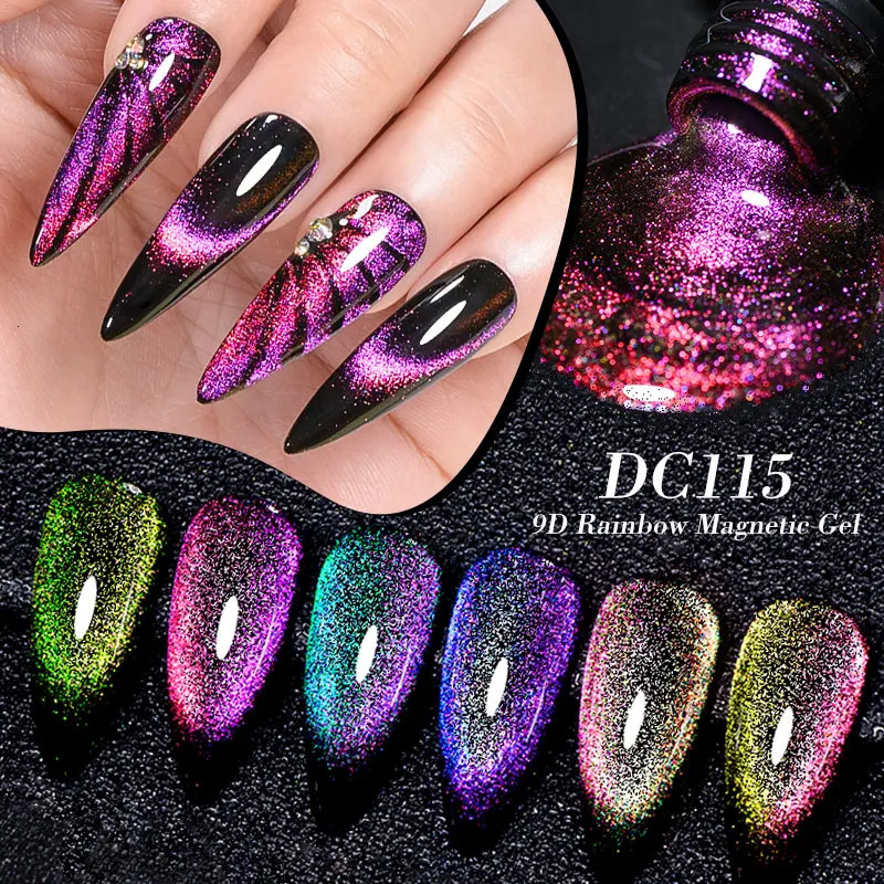 71012PCSSET Cat Magnetic Gel Nail Polish Set 9D Reflective Glitter Gel Semi Permanent UV Gel Soak Off Sparkling Nail Art Kits i240621