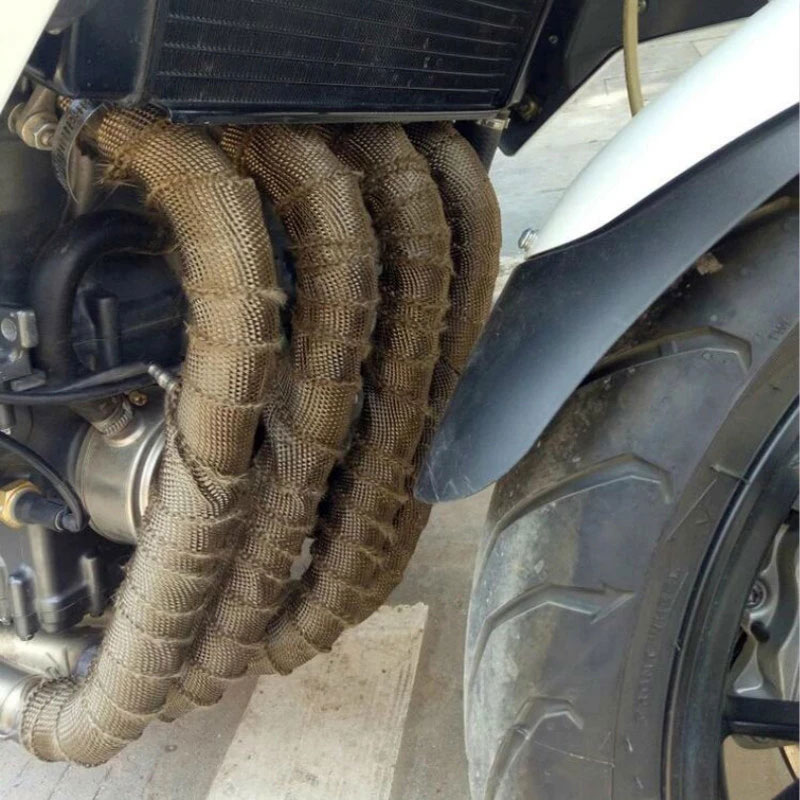 Motorcycle Exhaust Muffler Thermal Tape Hand Wrap Insulation 5cm 5M Car Dirt Bike Enduro Exhaust System Motocross Accessories