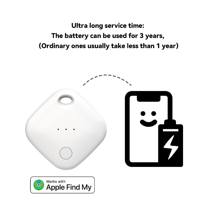 Outdoor Waterproof IP67 Bluetooth Tracker for Air Tag Replacement via Apple Find My to Locate Backpack Suitcase Bike Finder Itag