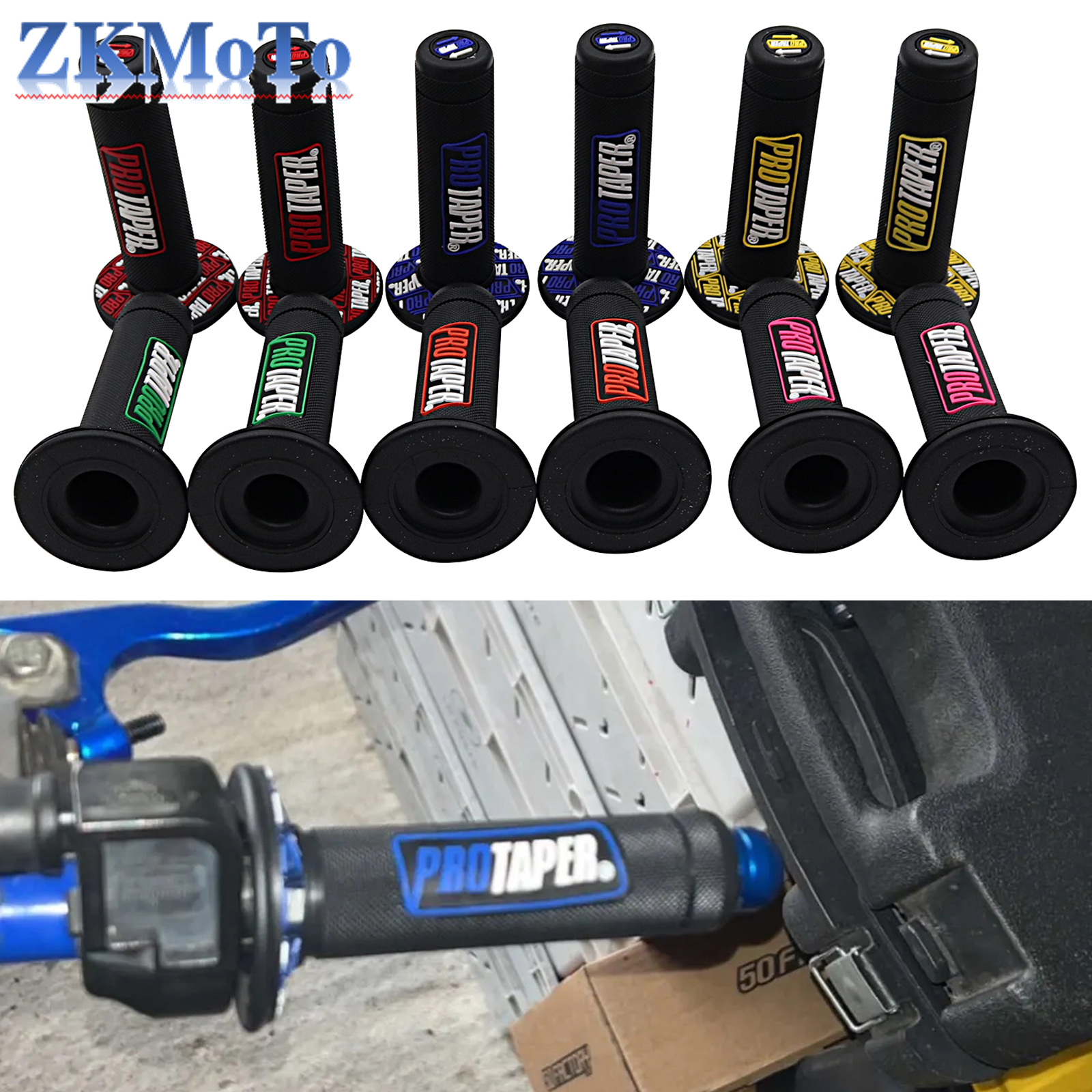 7/8" 22mm Handle Grips Pro taper Motorcycle Grips Protaper Dirt Pit Bike Motocross Handlebar Rubber Gel Hand Grip Brake Hands