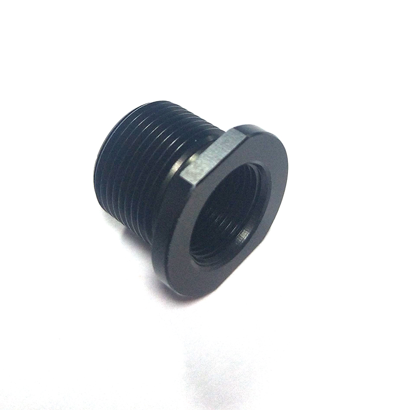 New Black Aluminum 5/8-24 to 1/2-28 adapter fitting 5/8x24 to 1/2x28