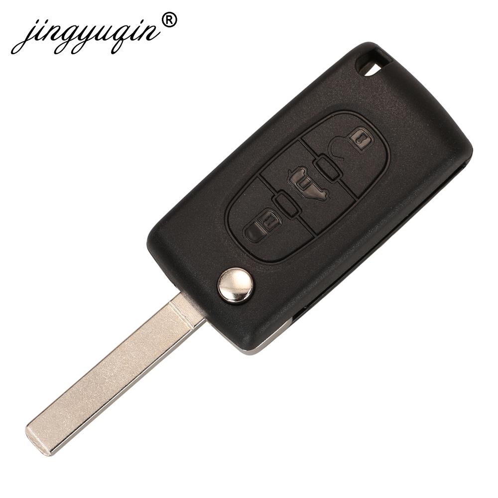 new jingyuqin 3B Flip Remote Van Car Key For Peugeot Parer Expert Citroen Berlingo Dispatch (Van) Folding Ce0523 2025 ce0536 HU83 VA2