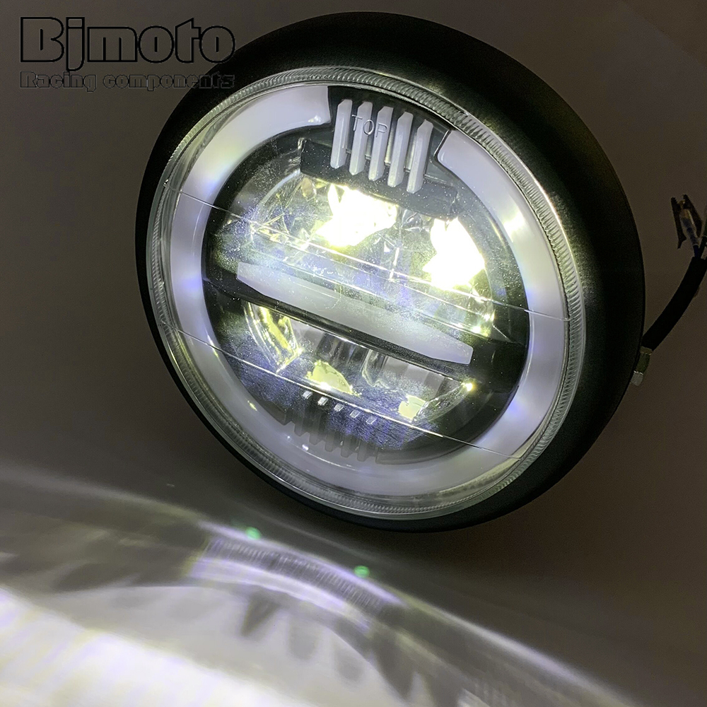 7.5 inch Universal Motorcycle Led Headligh LED Head lamp Headlamp Amber White Light 7.5" Motorcycle Headlight Cafe Racer