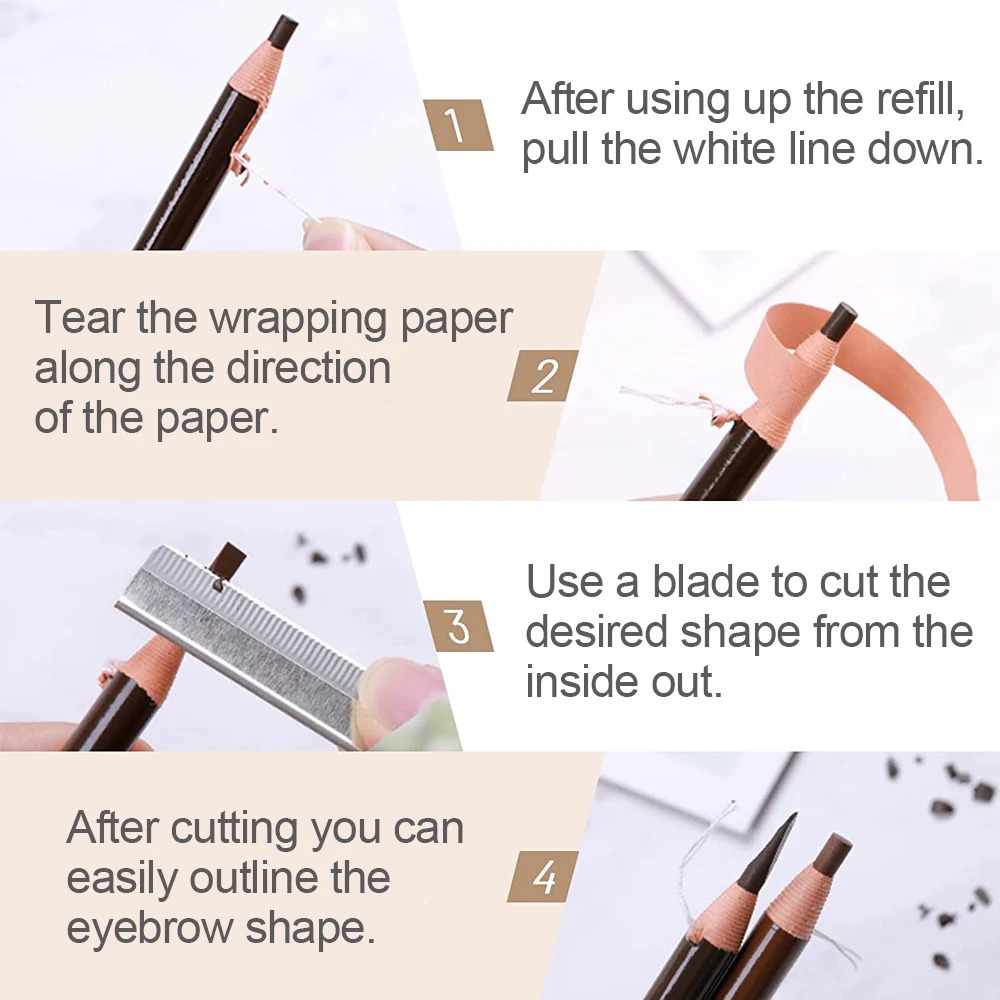5pcs Professional Microblading Pencil anent Eyebrow Pencil Tattoo Waterproof Art Tint Makeup Eye Brow Pen Enhancers Cosmetic 240621