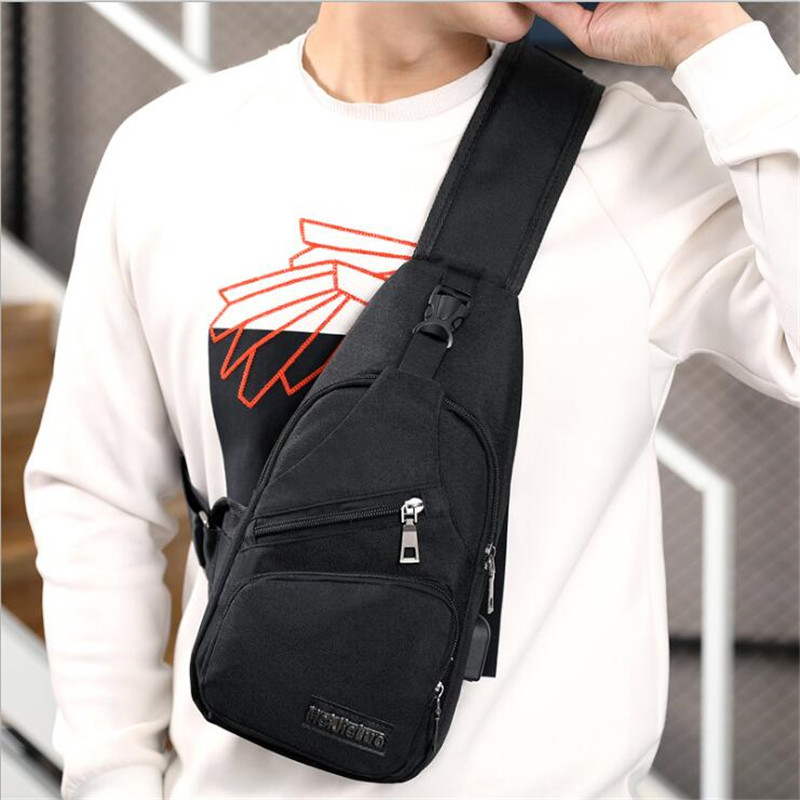 Anti Theft Chest Bag Shoulder Bags USB Charging Crossbody Bag School Short Trip Messengers Bags