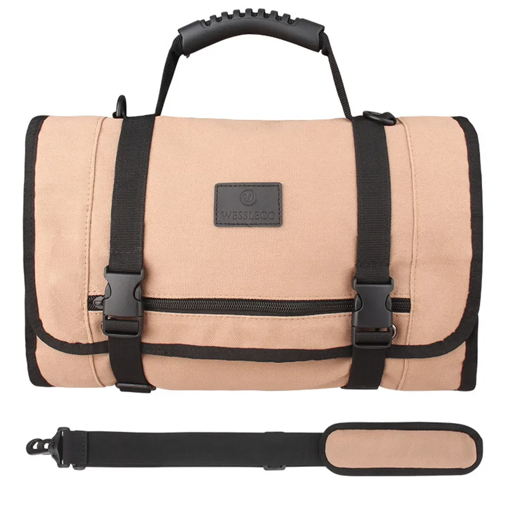 Foldable Tool Bag Roll UP Portable with 5 Tool Pouches Screwdriver Insert Pouch Tool Tote Organizer for Electrician Automotive