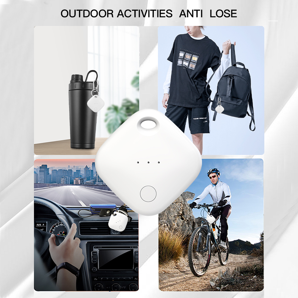 Outdoor Waterproof IP67 Bluetooth Tracker for Air Tag Replacement via Apple Find My to Locate Backpack Suitcase Bike Finder Itag