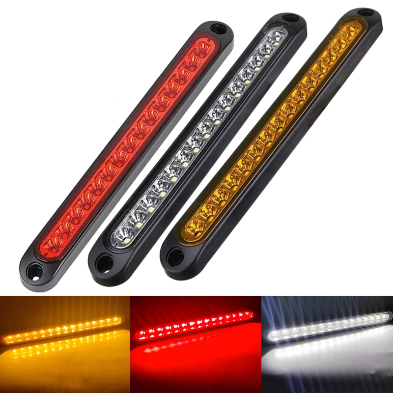 Car 15 LED 24V Trailer Brake Tail Light LED Bar Stop Turn Tail Lights Waterproof Assembly Brake Strip Red Light for Marine Boats