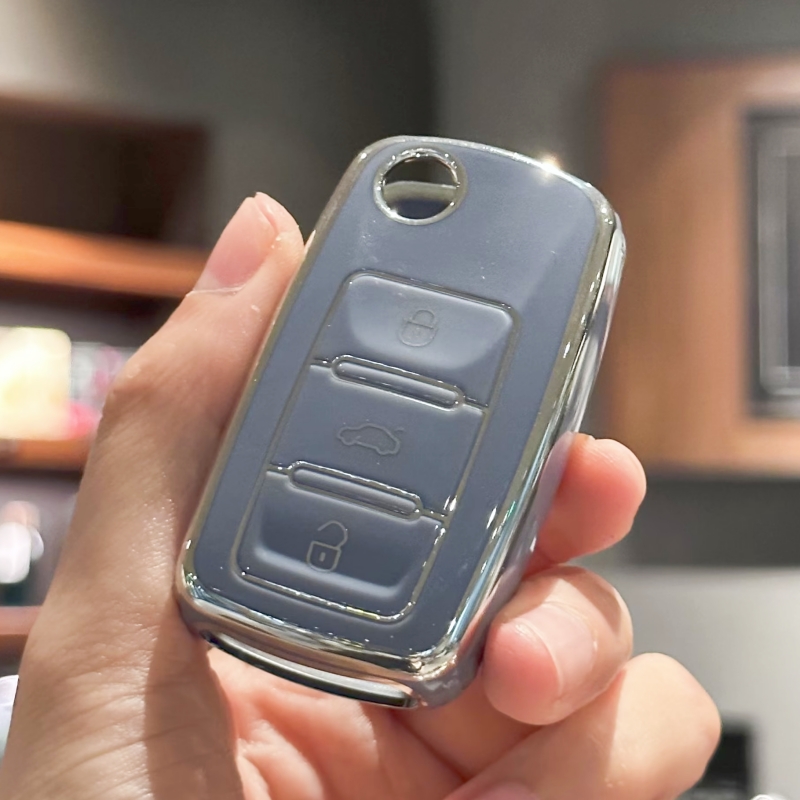 TPU Car Key Case Cover Shell Fob for VW Volkswagen Jetta Beetle Tiguan Soft TPU Full Covers Protector Golf Passat GTI Keys Case