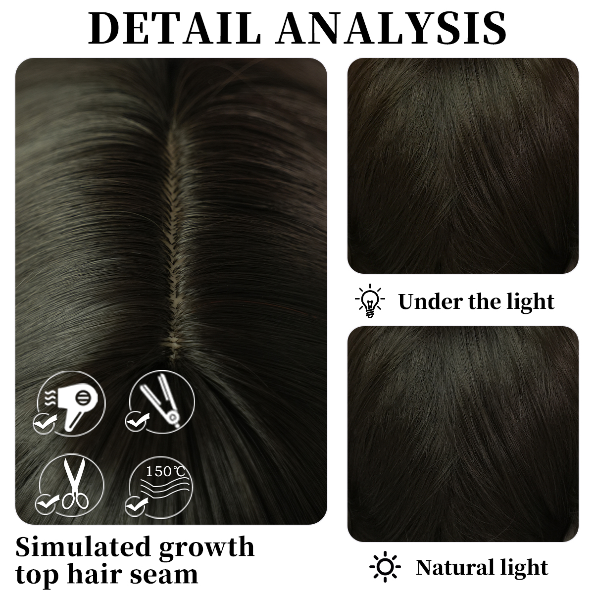 7JHH WIGS Long Black Braids Wig with Bangs Braid Cosplay Wig Halloween Costume Party Wigs Synthetic Hair Wig for Girls
