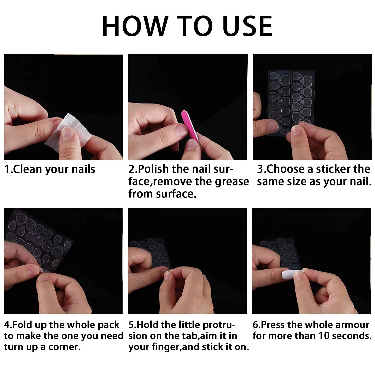 4800Pcs Double Sided Nail Glue Stickers Jelly Gel Glue Nail Sticker Nail Adhesive Waterproof Breathable False Nail Glue Tips 240621