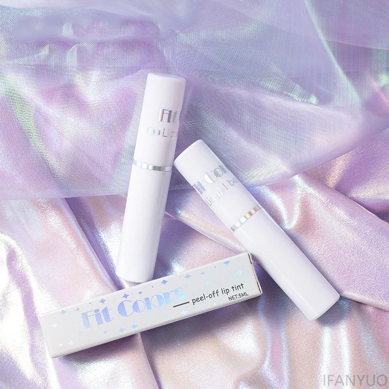 4 Colors Peel Off Lip Gloss Non-Stick Cup Matte Velvet Liquid Lipstick Long Lasting Tear-Off Tattoo Lip Gloss Korean Makeup