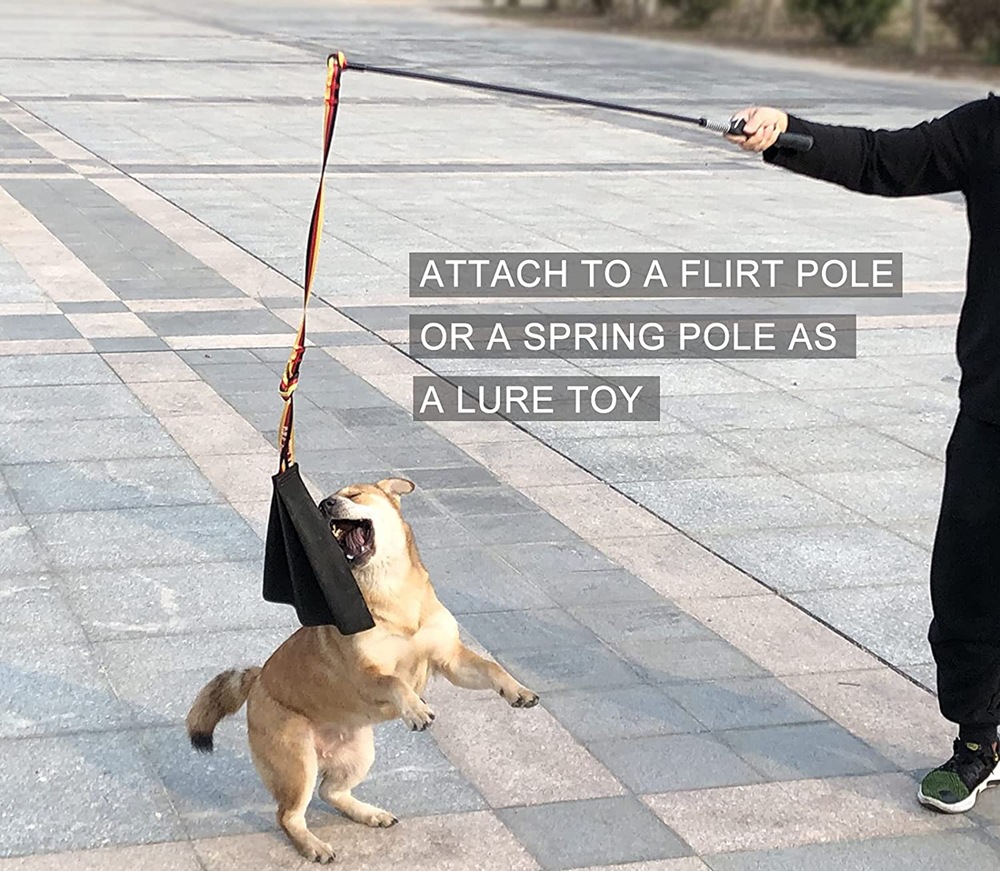 Amazon's Hot-Selling Durable Dog Bite Tug Training Equipment Dog Cowhide Training Cloth with Handle