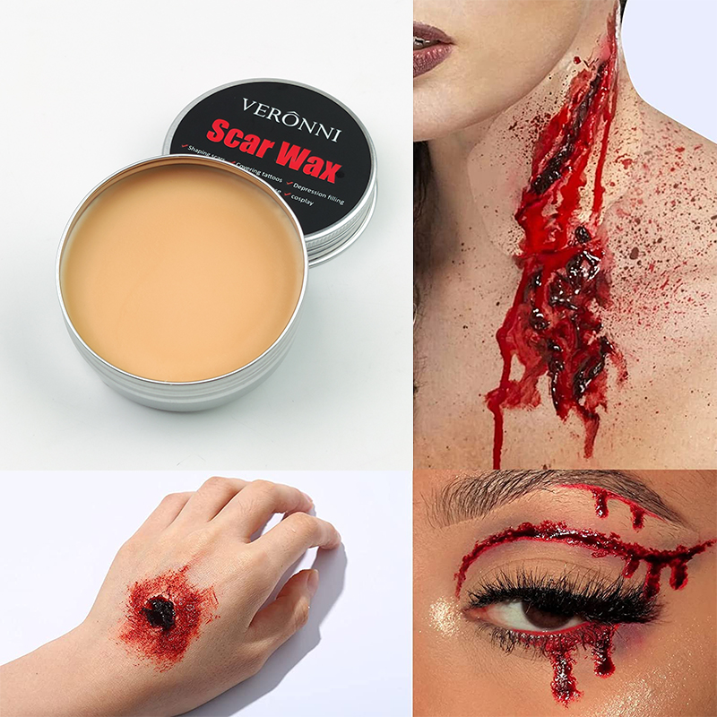 Scar Wax SFX Special Effects Makeup Wound Skin Makeup 2025 Halloween Fake Nose Stage Body Paint Fancy new Fake Wax Body Face Painting