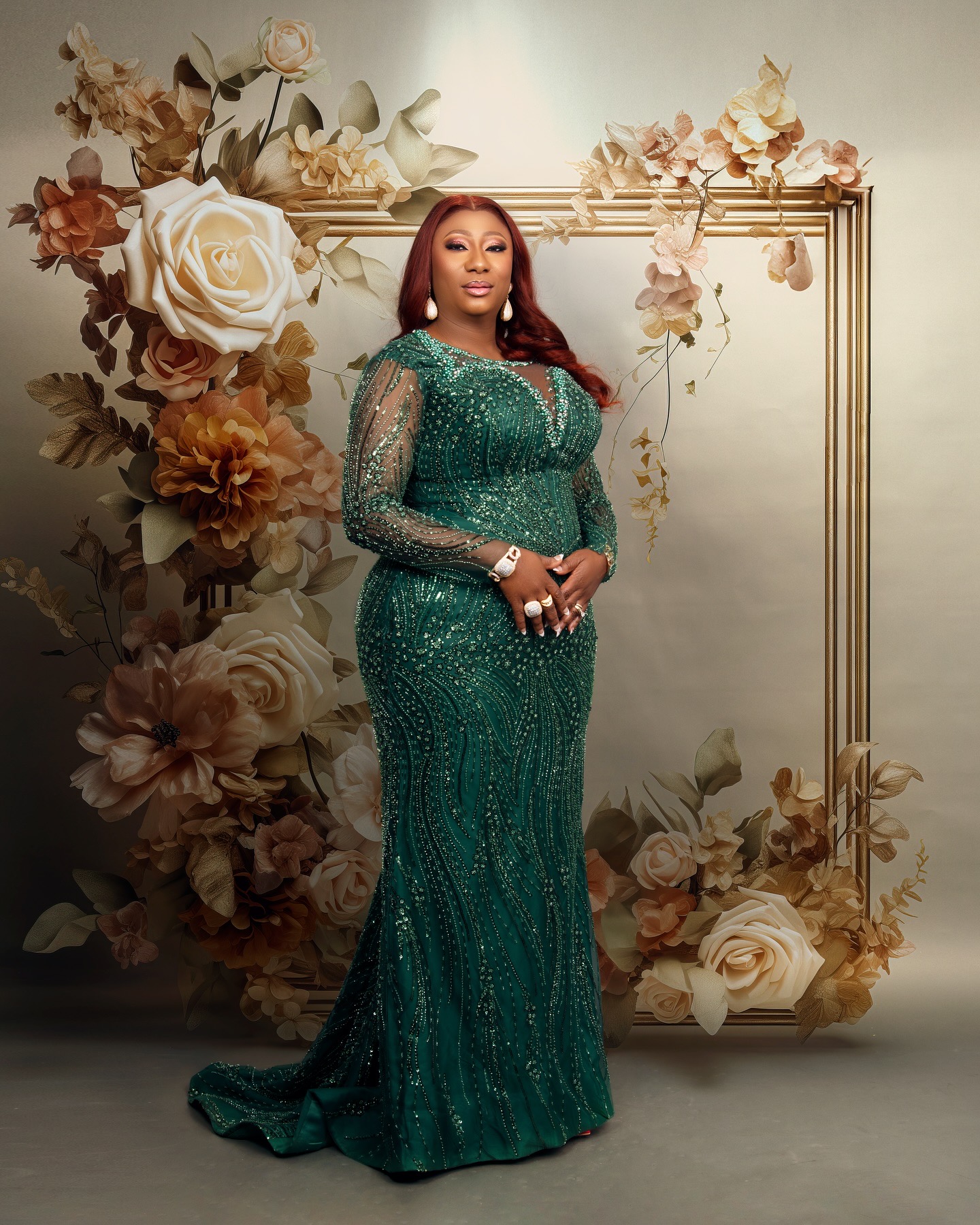 2024 Plus Size Dark Green Mermaid Prom Dresses For Special Ocn Sequined Beaded Evening Formal Party Second Reception Birthday Engagement Gowns Dress Z