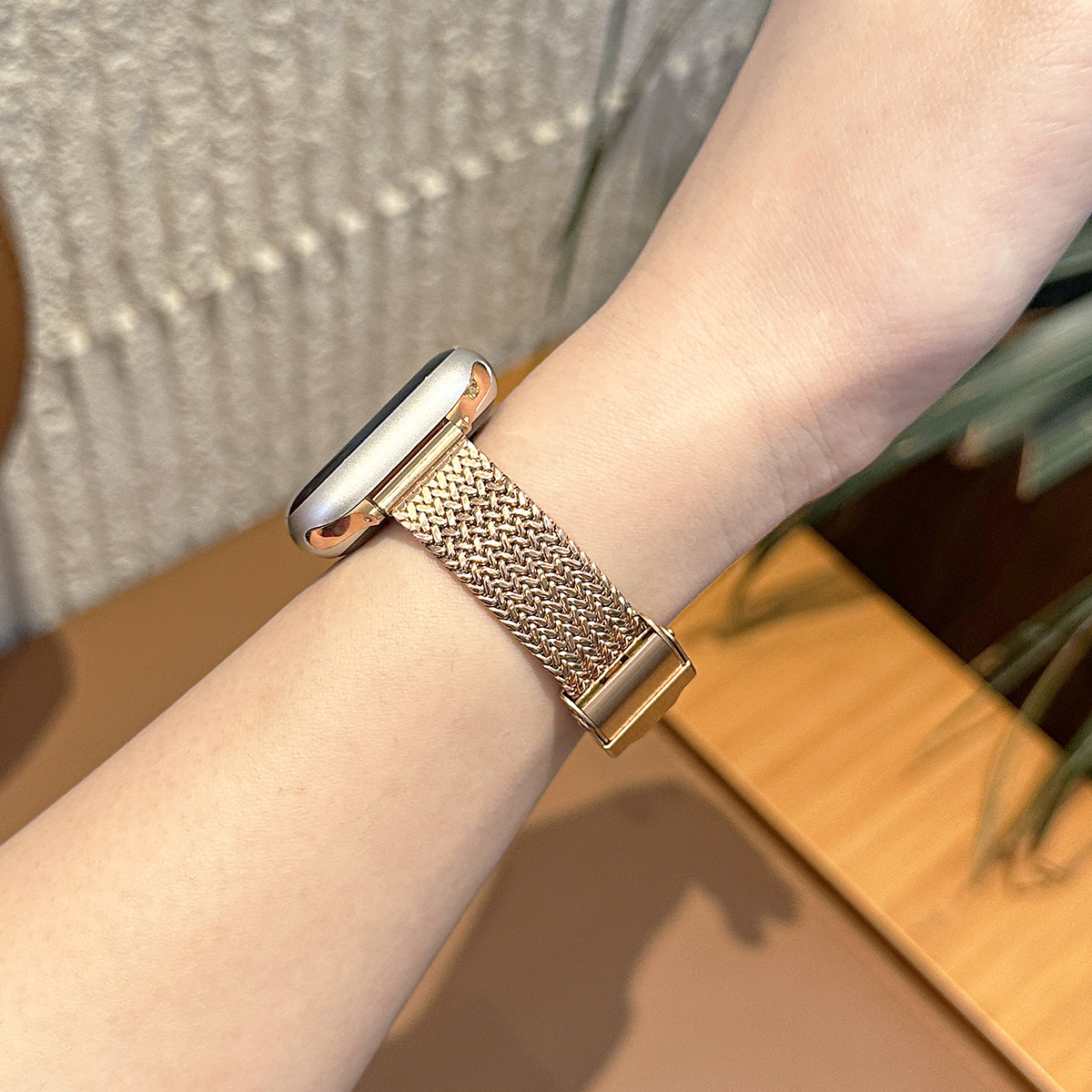 Stainless Steel Loop Band For Apple Watch 9 8 7 41mm 45mm Correa Slim Women Strap For iwatch Ultra SE 6 5 4 40 44mm 38mm 42mm