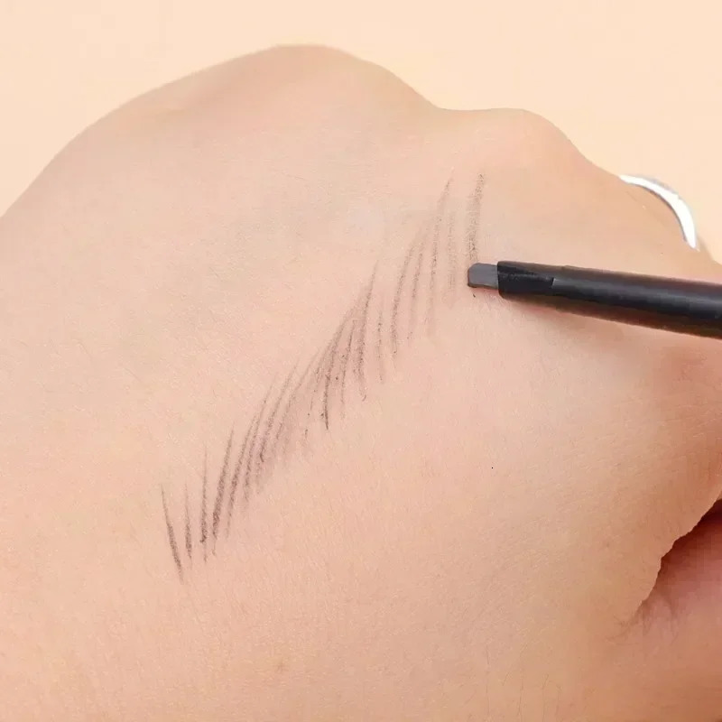 Waterproof Matte Eyebrow Pen Makeup Double Head Lasting Black Brown Grey Non-Smudged Eye Brow Pencil Tint with Brush Cosmetics 240625