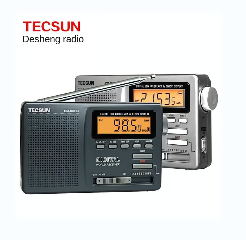 TECSUN DR-920C Digtal Fm Radio Display FM/MW/SW Multi Band Portable Radio Full Band Clock Radio Tecsun DR920C