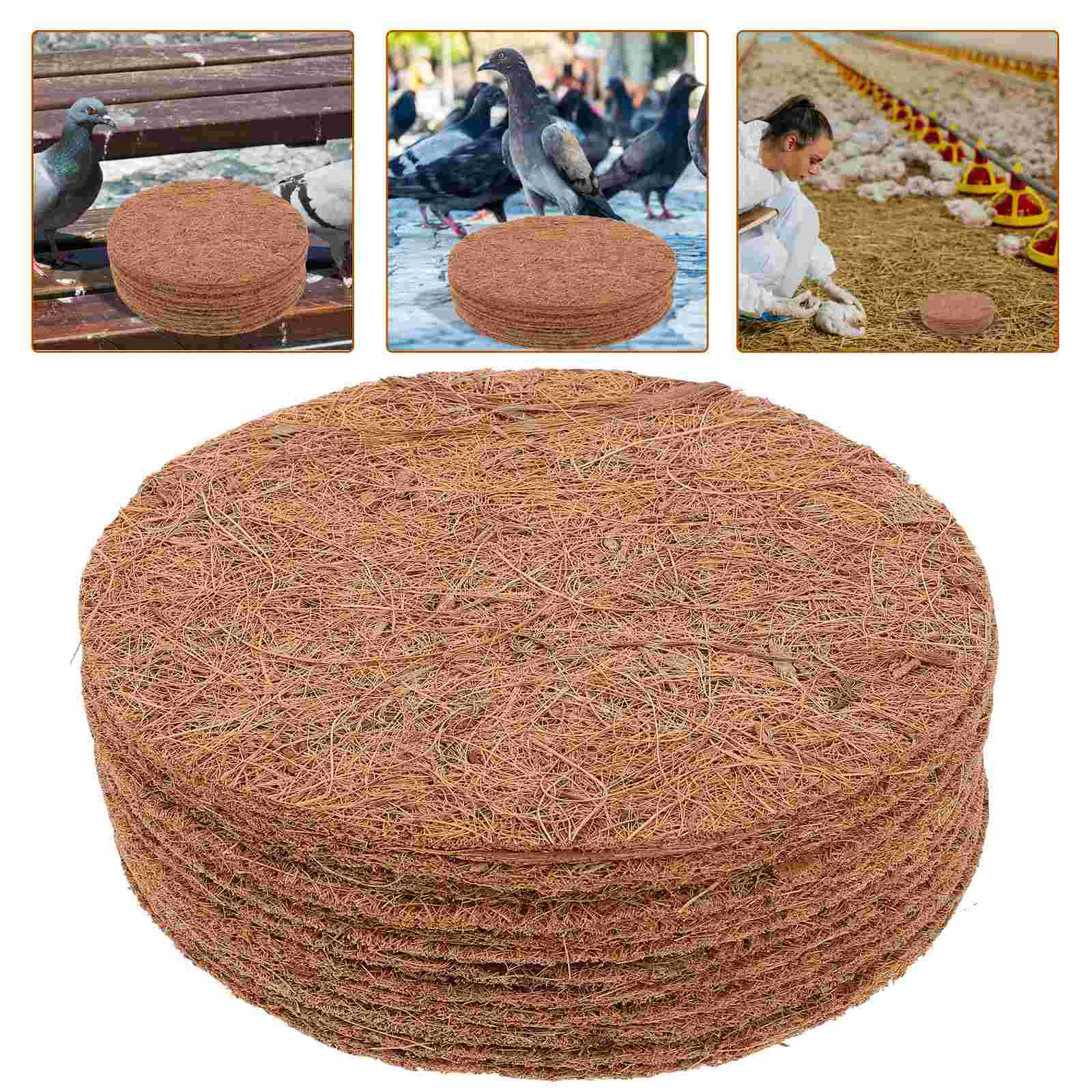 Nesting Pads Coconut Fiber Chicken Parrots Breeding Coop Bedding Bird Cage Mat Box Liners