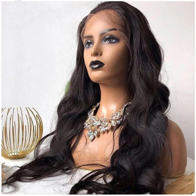 Boby Wave Long Natural Color 26 Inch Soft Lace Front Synthetic Daily Use For Black Women With Baby Hair Can Be Straightened