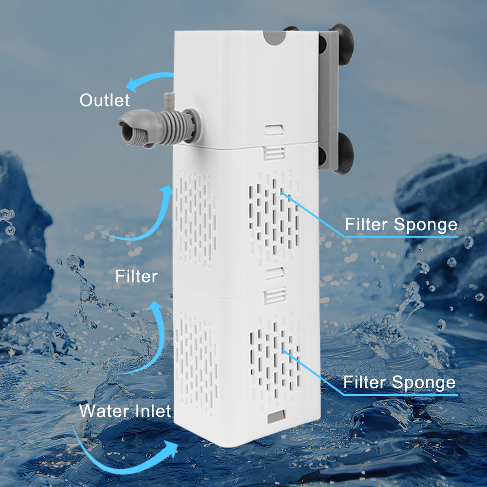 Internal 220V Wave Maker Air Oxygen Aerator Aquarium Filter Pump Water Pump Silent Fish Tank Submersible Air Pump