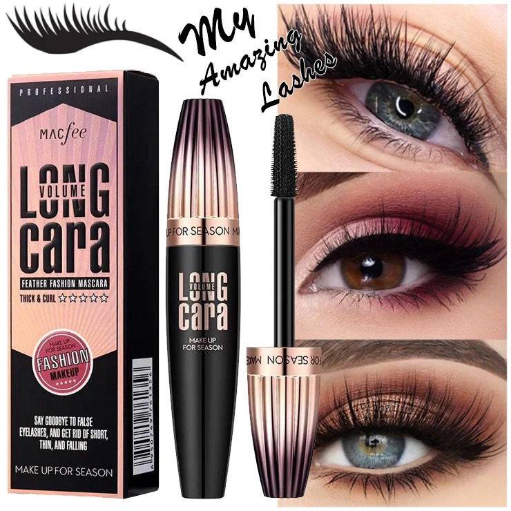 My Amazing Lashes Mascara Black 4D Silk Fiber Eyelashes Lengthening Mascara Waterproof Lash Black Eyelashes Extension Mascara 240621