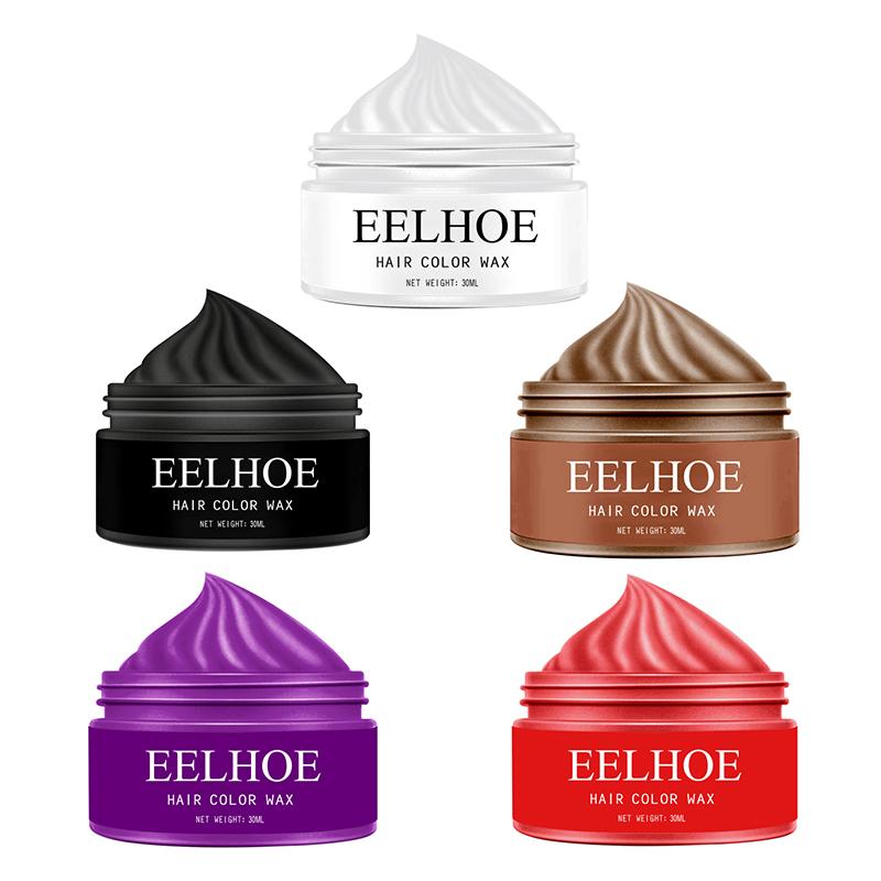 1PCS ML Hair Color Wax for Hair Styling 6 Colors Temporary Hair Dye Hair Gel Disposable Cream for Women Men Hair Styling