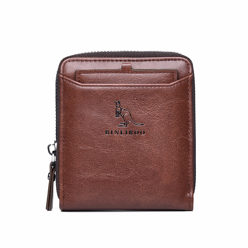 Luxury Designer Genuine Leather Men's Wallets RFID Card Holder Men Wallet Zipper Coin Purse for Male Cardholder Billfold