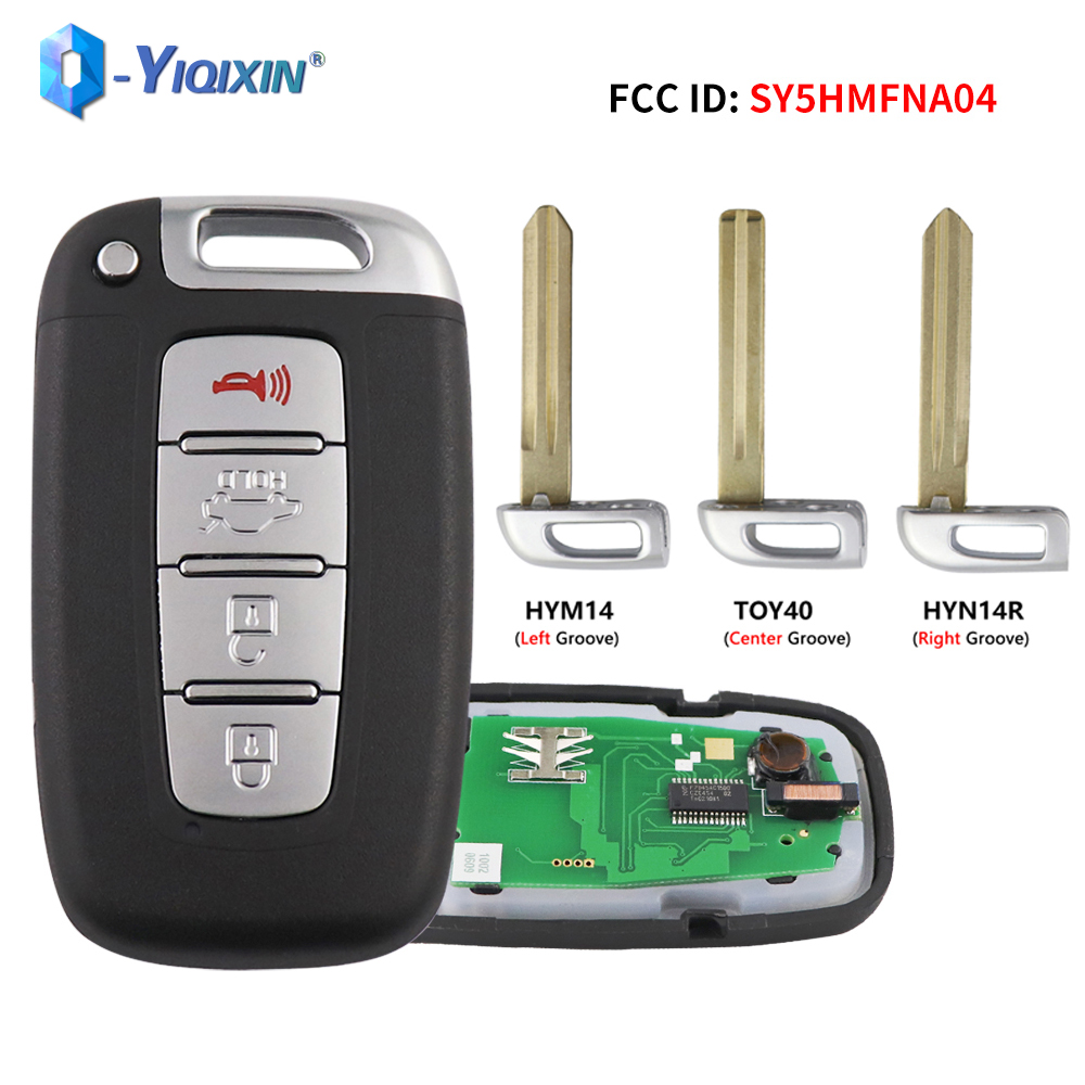 YIQIXIN 4 Buttons 315MHZ Remote Car Key new For Kia K2 K5 Rio Soul 2025 Borrego Sorento Optima Hyundai I30 IX35 Sonata Genesis Equus ID46