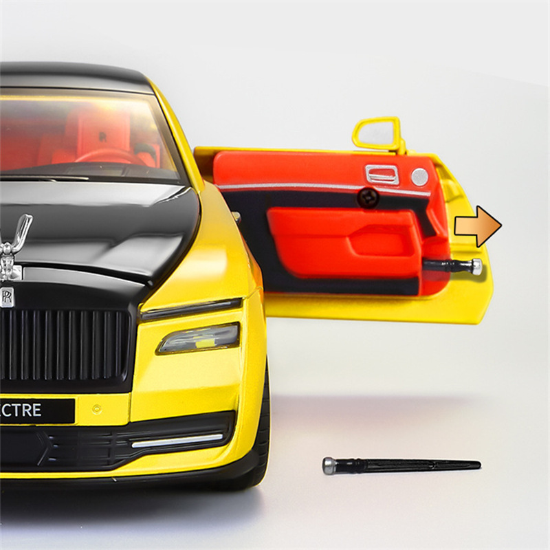 1:24 Rolls Royces Spectre Alloy Luxy New Energy Car Model Diecasts & Toy Vehicle Metal Charging Car Model Sound Light Kids Gifts