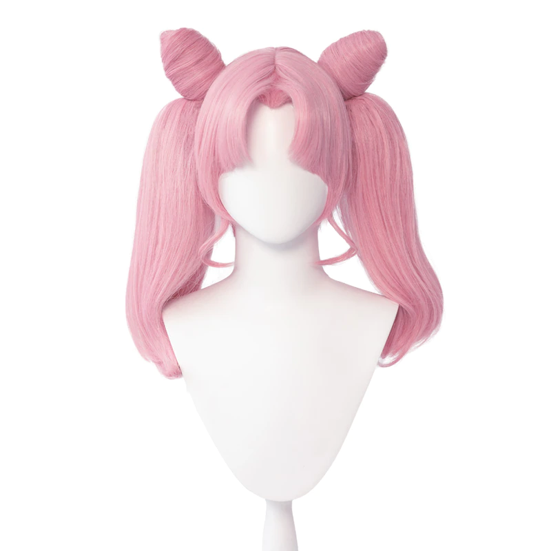 Chibii 2025 Usaa Wig Anime Cosplay Wig DokiDoki Pink Ponytail Wig Hair Heat Chibii Usaa Resistant new Synthetic Twin Tails