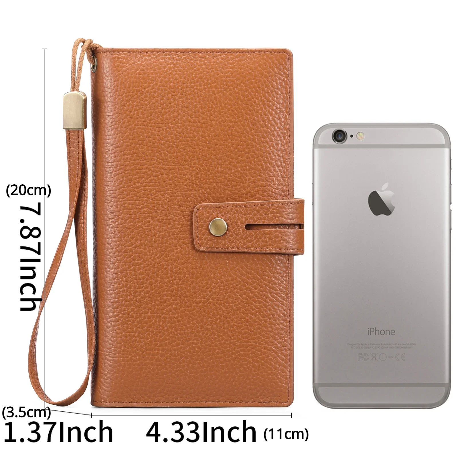Women Long Genuine Cow Leather Wallets Vintage Purse Large-capacity Clutch Phone Card Holder High-quality Handbag Money Clip 8Z