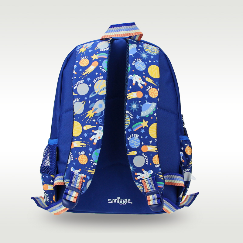 Australia smiggle original children's schoolbag boys shoulder backpack blue rocket cool shape cartoon schoolbag 3-7 years old 14