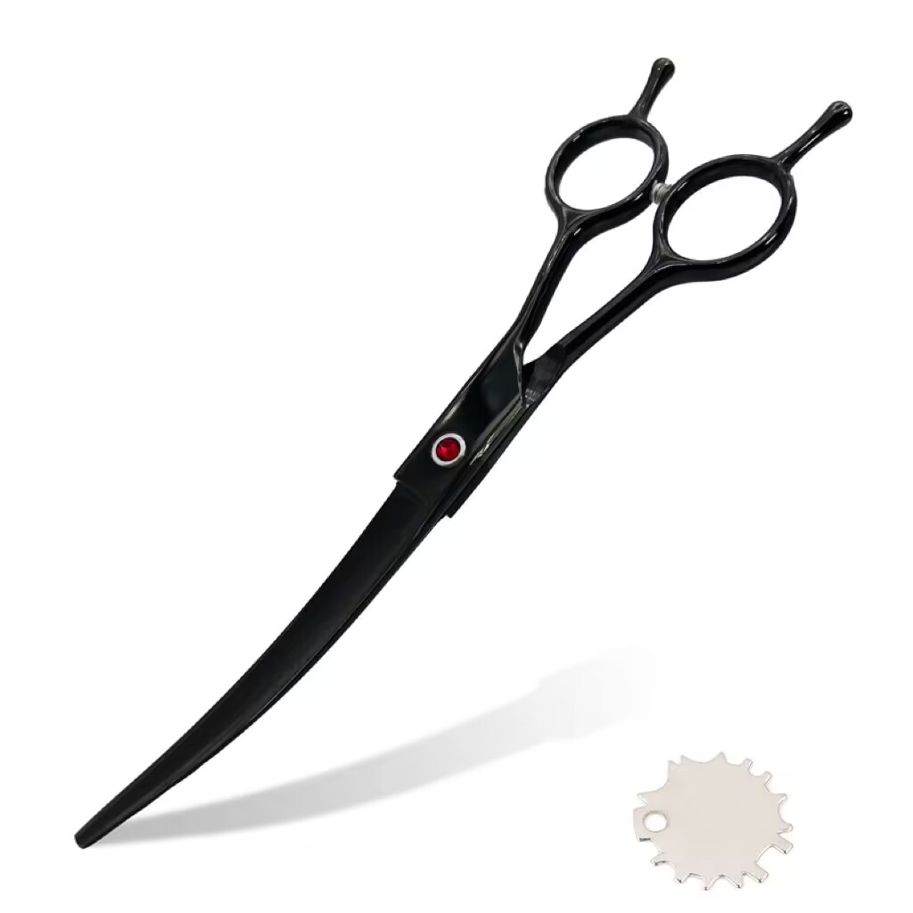 Pet Grooming Scissors 7inch Right and Left Hand Curved Scissors For Dog Grooming