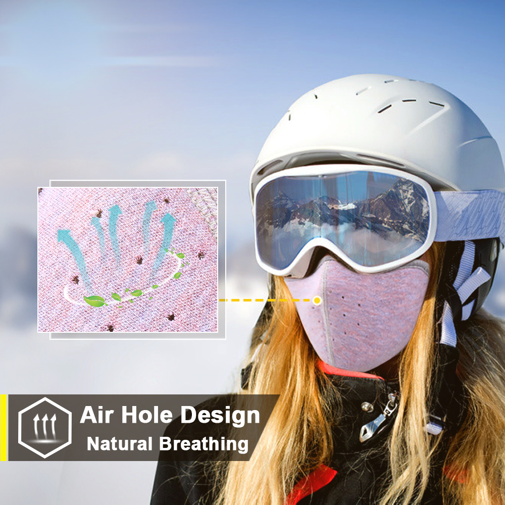 Winter Fleece Motorcycle Half Face Mask Balaclava Moto Motocross Helmet Liner Motorbike Riding Biker Windproof 2025 new Masks Men Women