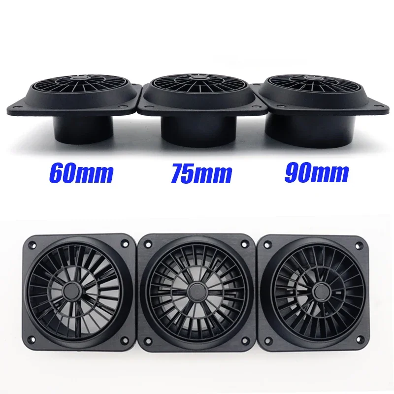 60/75/90mm Black Car Air Conditioner Outlet For Webasto Eberspacher Heater Air Vent Outlet with Fan Air Conditioning Vent