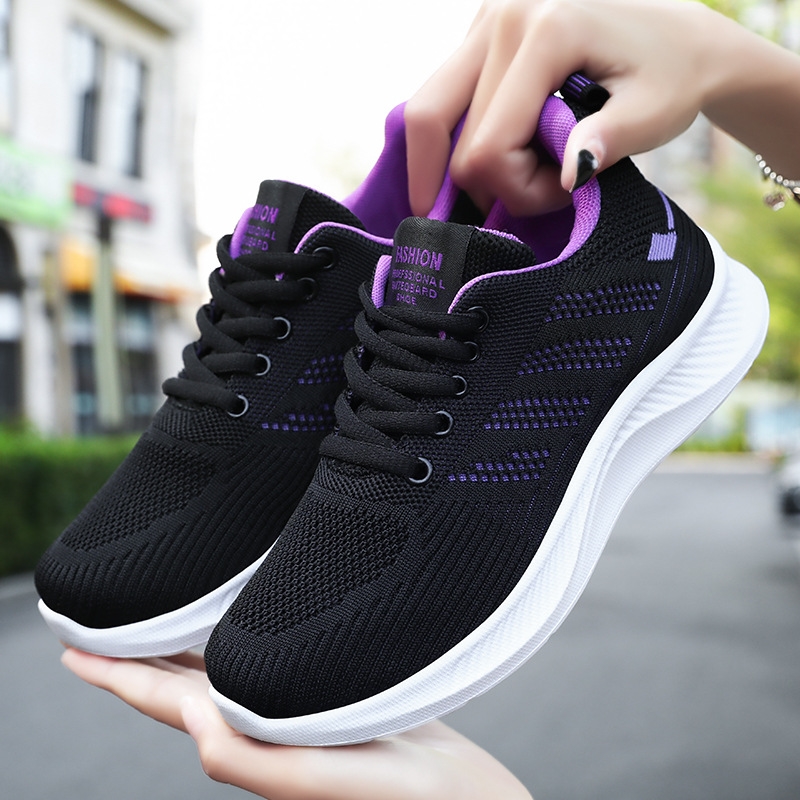 Womens sports breathable casual soft soled running shoes free of shipping