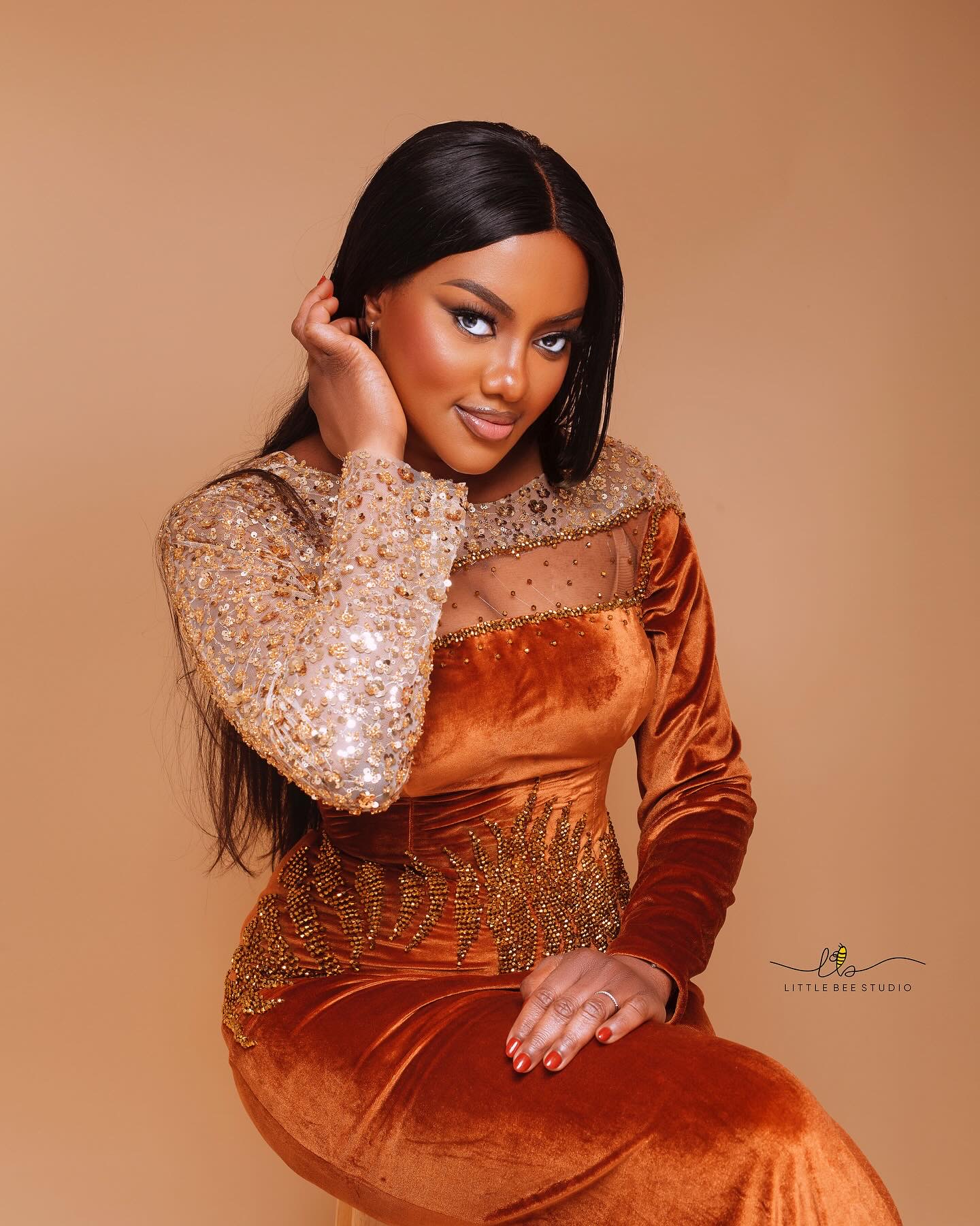 2024 Plus Size Orange Mermaid Prom Dresses For Special Occasion Beaded Velvet Evening Formal Party Second Reception Birthday Engagement Gowns Dress ZJ