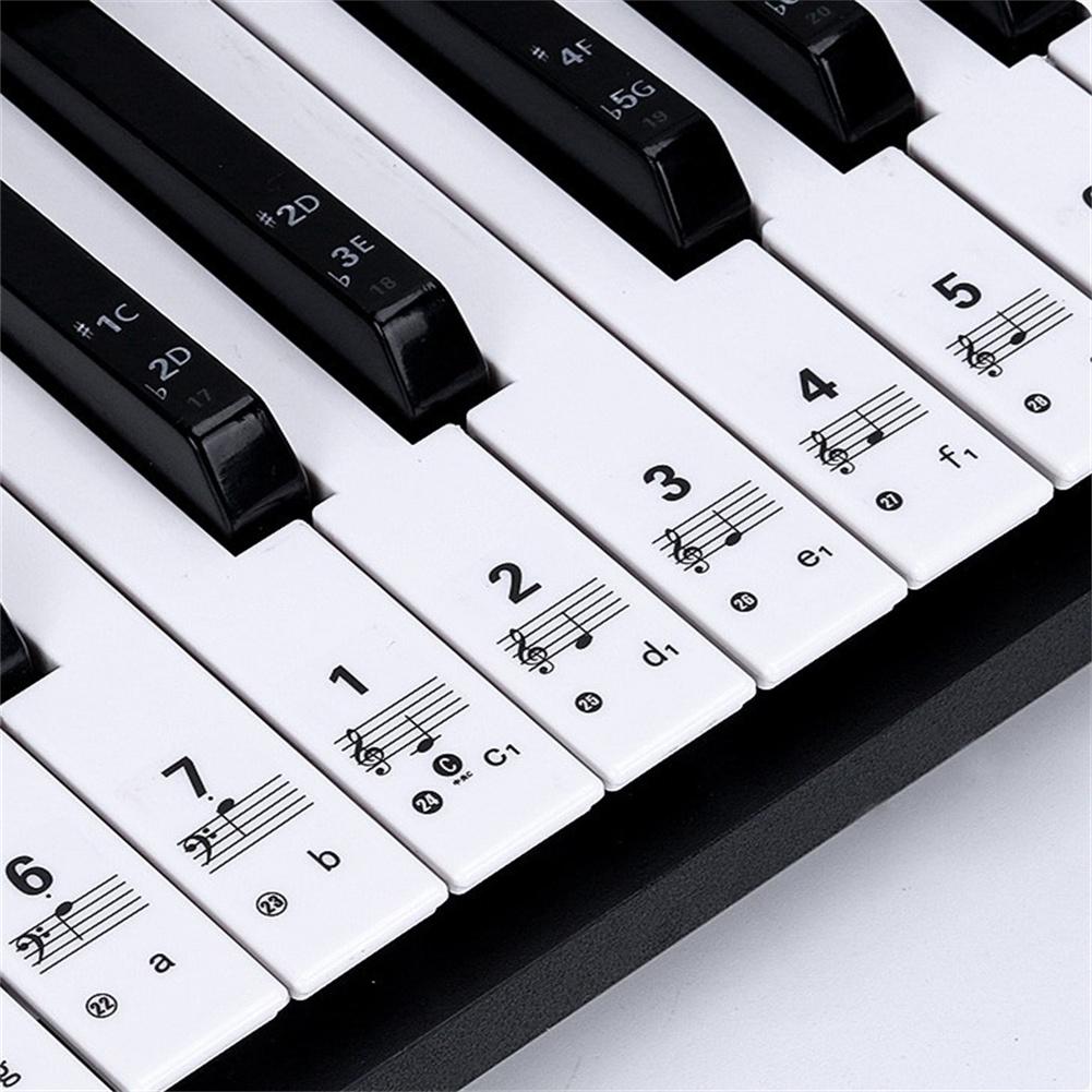 Removable Piano Sticker 61/88 new Key Transparent Piano Keyboard Stave Electronic 2025 Keyboard Note Sticker