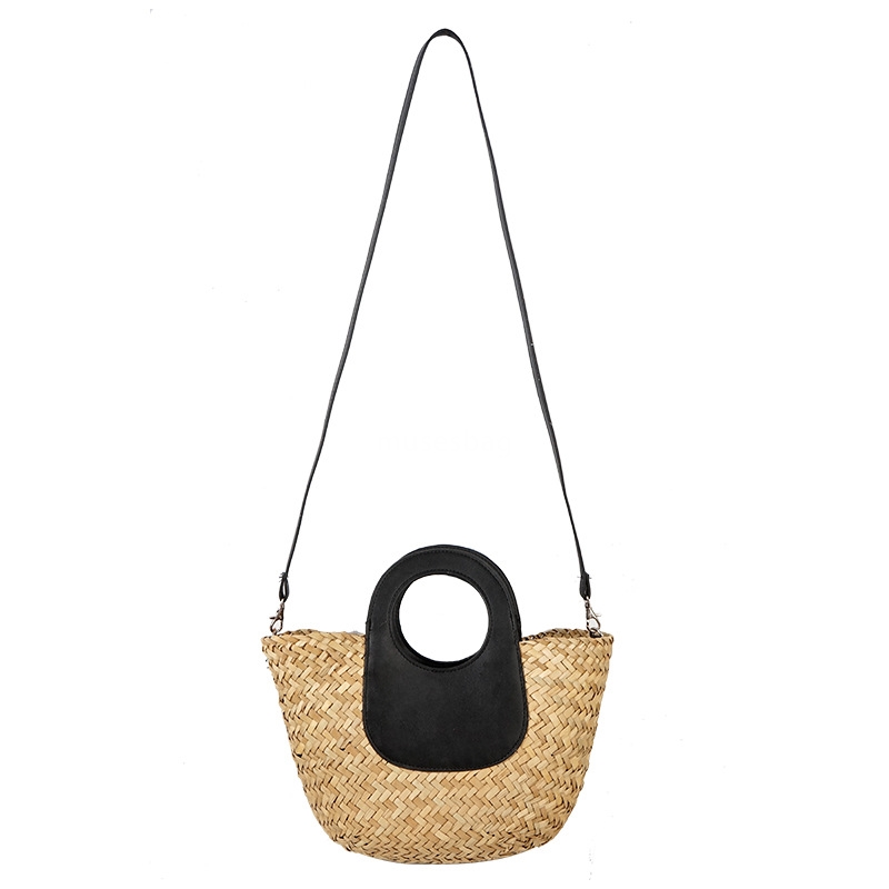 Designer Women's High Quality Atmospheric Lightweight Splicing Crossbody New Fashionable Summer Crowd Design Weaving Large Capacity Crossbody Gra