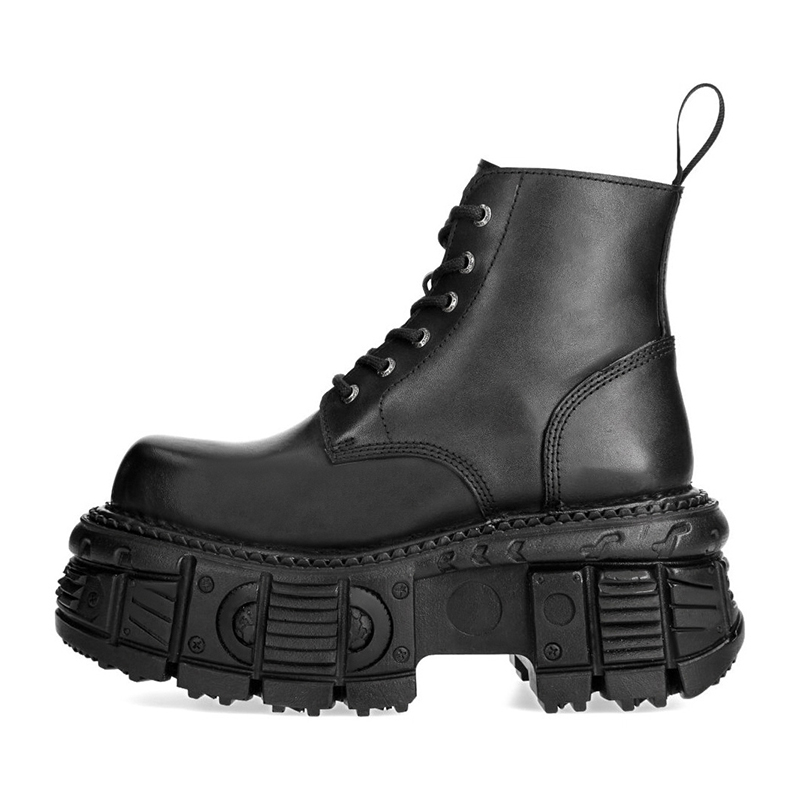 Retro Rock 2024 Boots Both Men And New Dark Punk Leather Metal Niche Top Platform Shoes For Women 8987 4