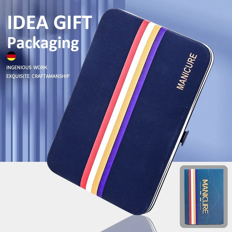 9-19pcsset Nail Cutter Set Stainless Steel Nail Clippers Set With Folding Bag Manicure Scissors Makeup Beauty Tool i240621