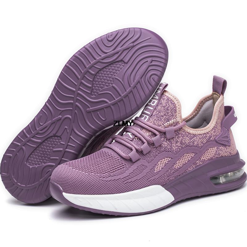 Women New Steel Toe Sneakers Woman Breathable Safety Boots Female Puncture Proof Work Shoes Light Industrial