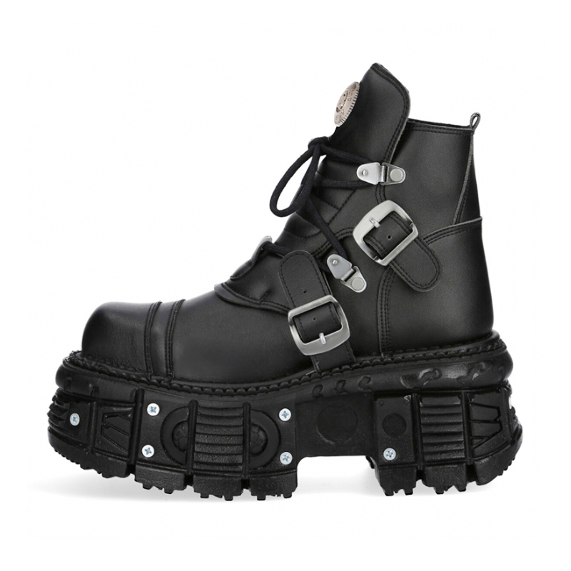 2025 new Women's Brand Fashion Platform Couple Ankle Boots men Retro Punk Style High Heels Metal Decoration Design Gothic Shoes 6691