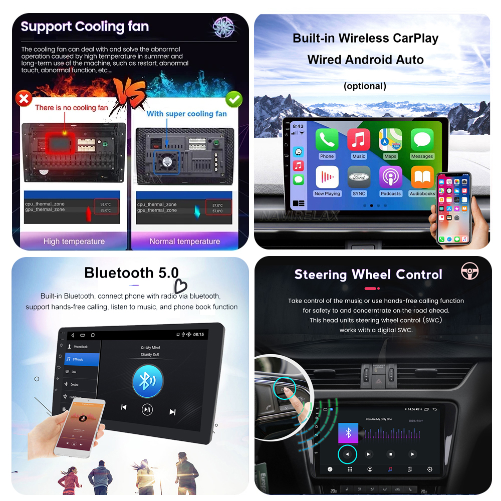 Android 13 Auto For Renault KWID K-ZE Dacia Spring 2015 - 2018 2019 Car Player GPS Radio DSP 4G LTE Carplay Cooling Fan WIFI SWC