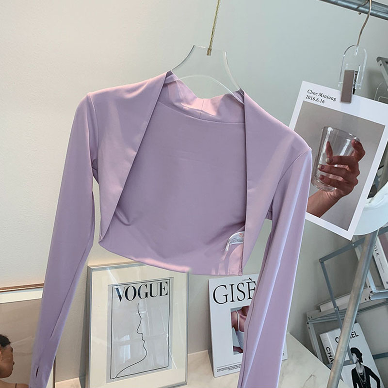 2025--Sports Cardigan Yoga Coat Outdoor Shirts Gym Workout Running Women Blouse Quick Dry Clothing Long Sleeves Tops