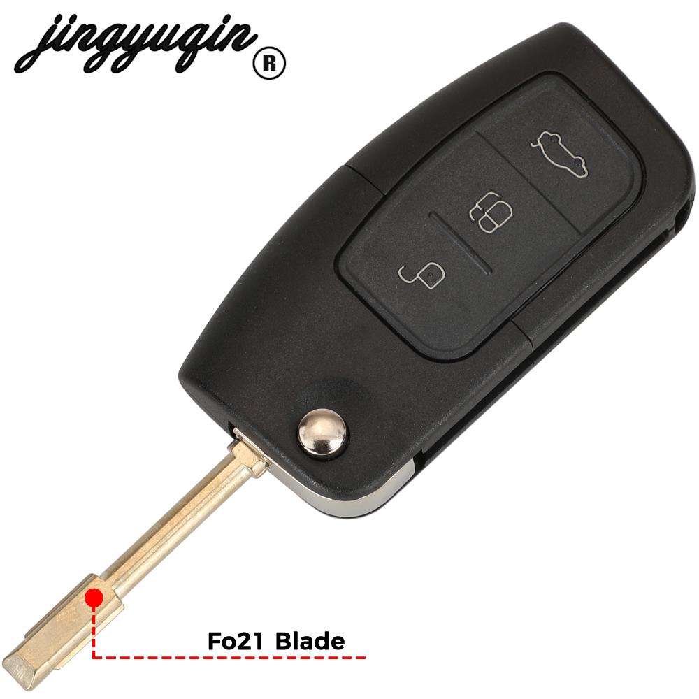 jingyuqin 315/433MHz Flip Remote Key 4D60 4D63 Chip For Ford Eco Sport 2013 - 2017 2025 Focus new 2 2009 Fob 2/3BNT HU101 FO21 Blade