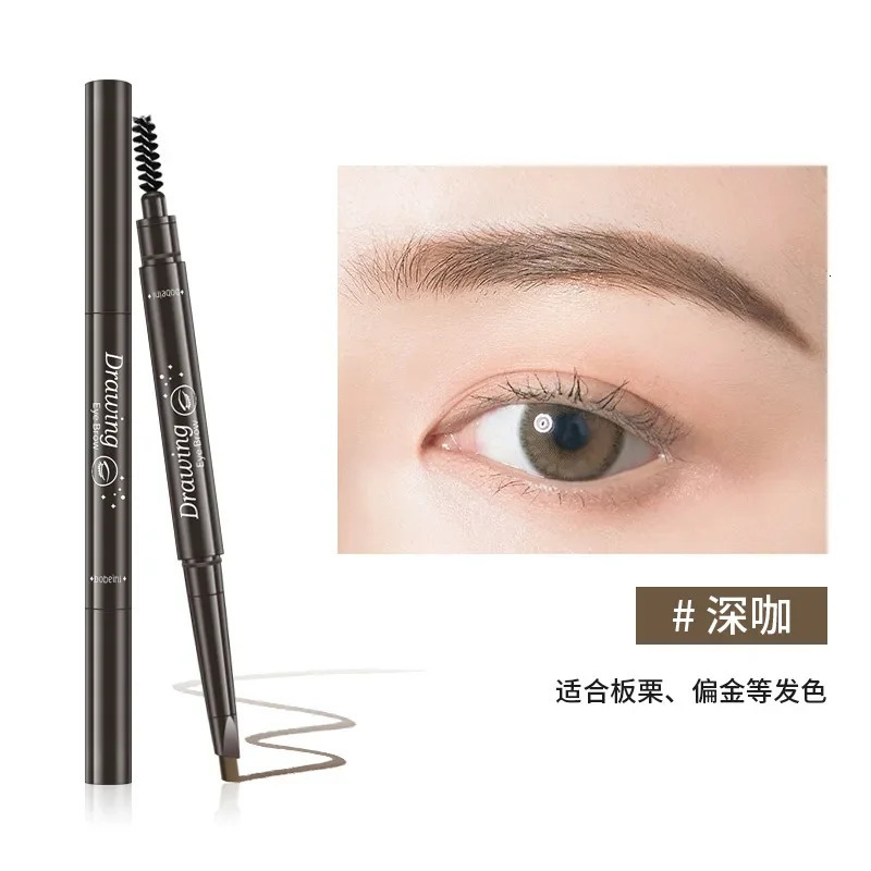 6 Colors Eyebrow Cosmetics Pencil Waterproof Double-headed Eyebrow Tattoo Natural Long Lasting Makeup Paint Eyebrow Pencil 240625