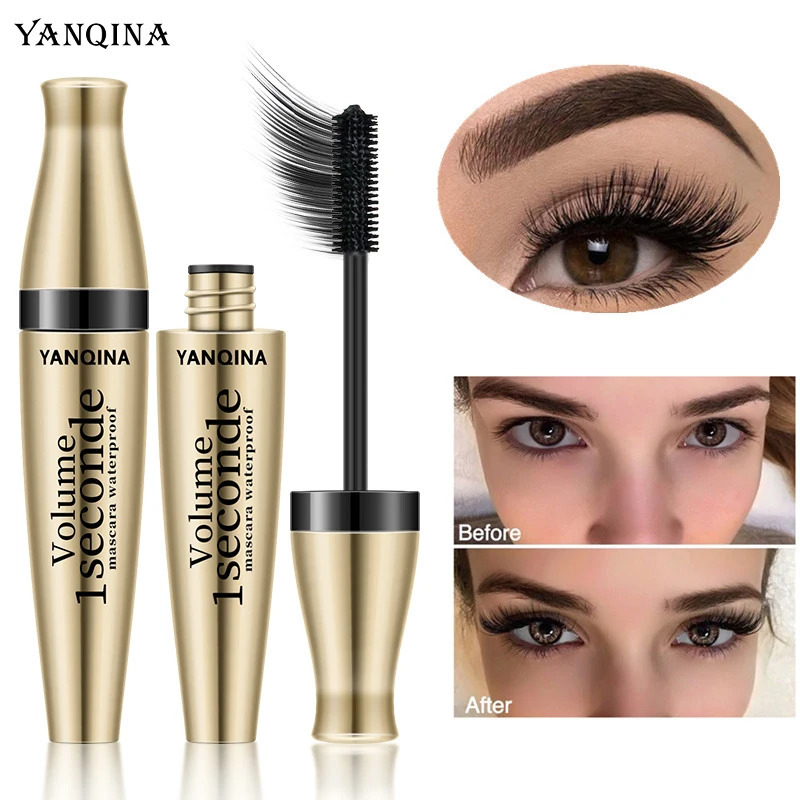 4D Mascara Waterproof Long Lasting Lash Black Eyelashes Silk Fiber Lengthening Mascara Extension 3D Mascara Makeup 240621