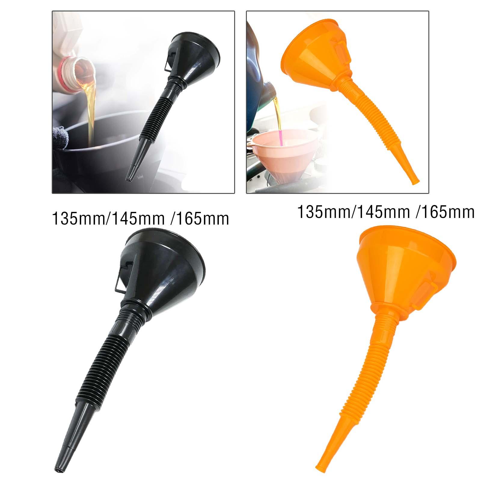 Automotive Funnel with Handle with Filter Motorcycles Cars Accessory Flexible for Liquid Fuel Engine Oil Water Oil Change